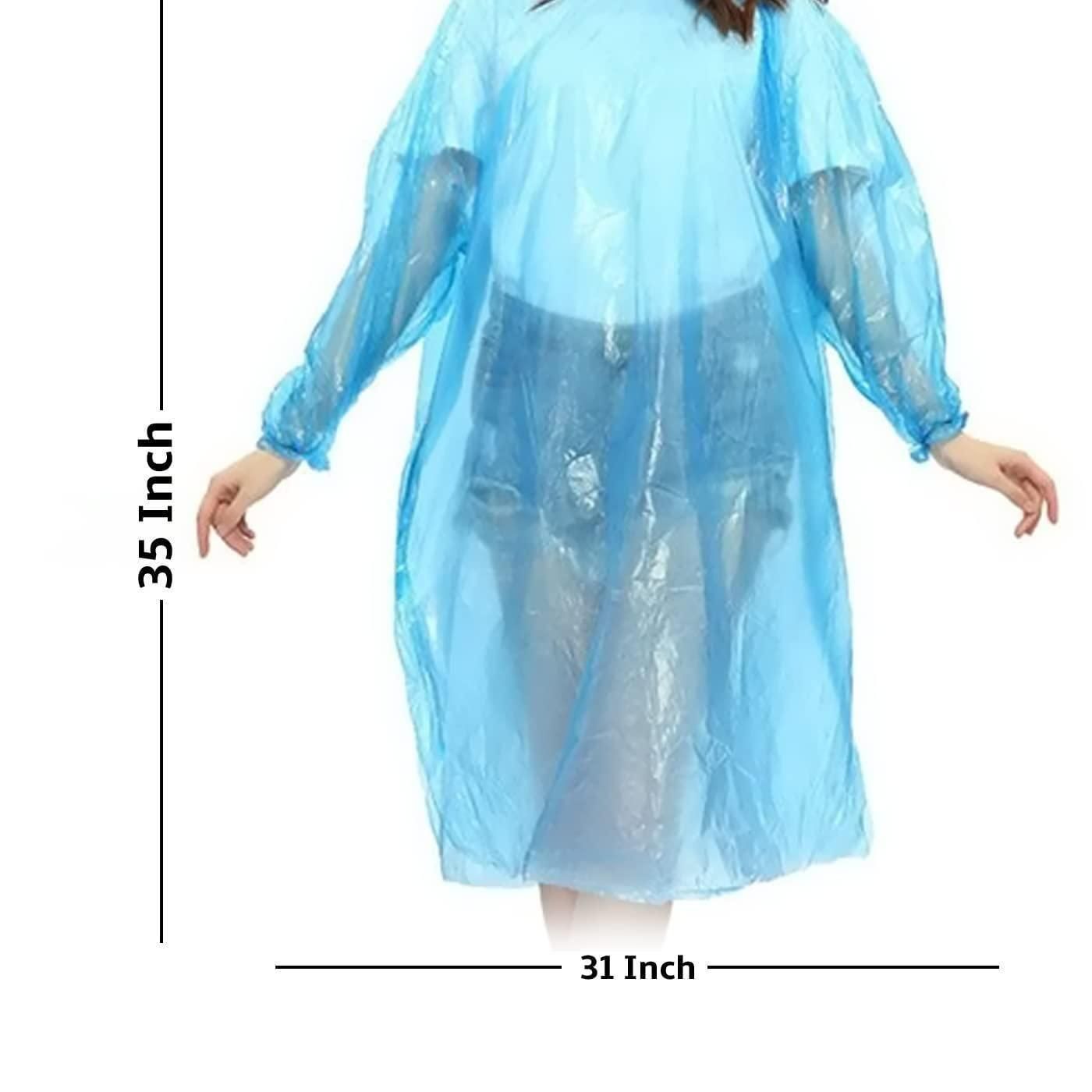 Reusable Wallet Rain Card - Rain Coat for Adults (Set of 5)